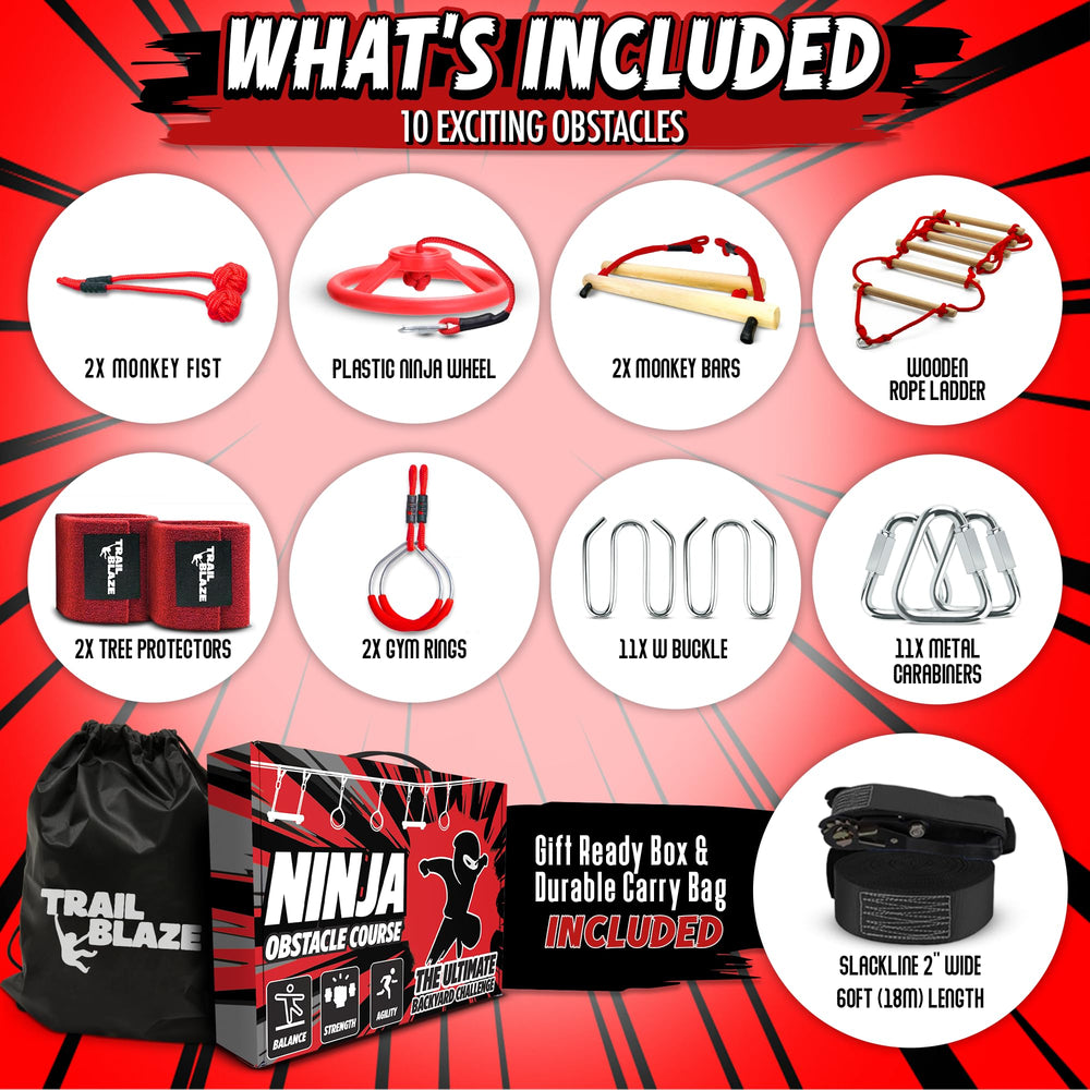 Trailblaze Ninja gym rings for versatile climbing routines