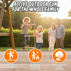 Trailblaze safety-tested design with reinforced knots for confident play