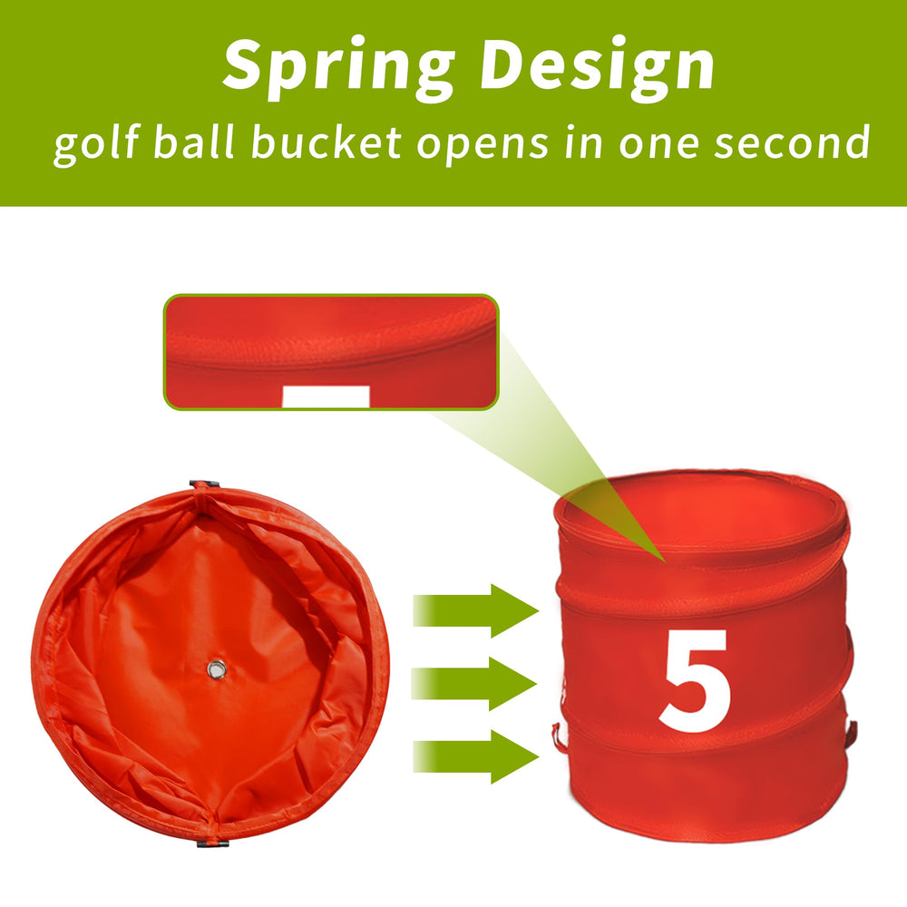 TrailMlix golf bucket two clubs ready for practice and relaxed matches.