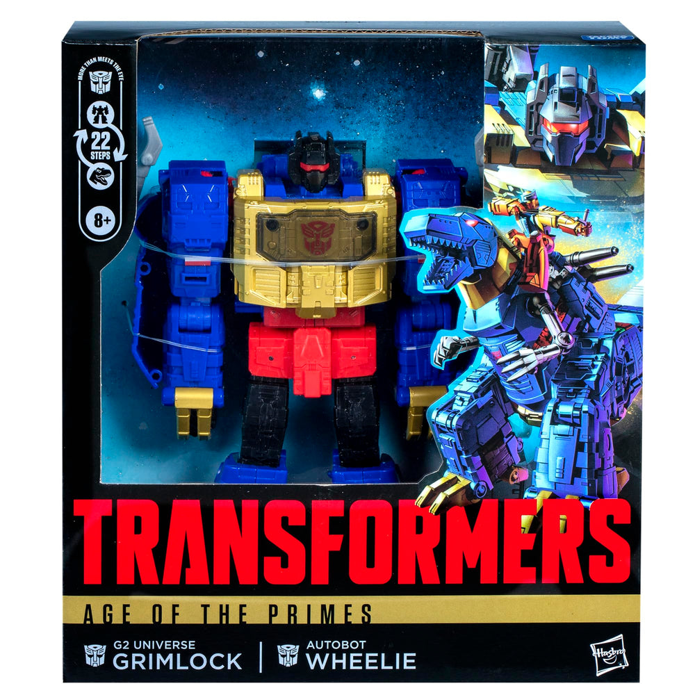 Transformers Age of the Primes Grimlock with articulated joints enables diverse poses.