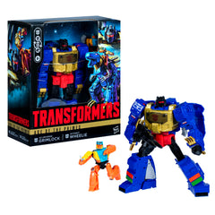 Grimlock with cannon blaster enhances poseable combat-ready stance.