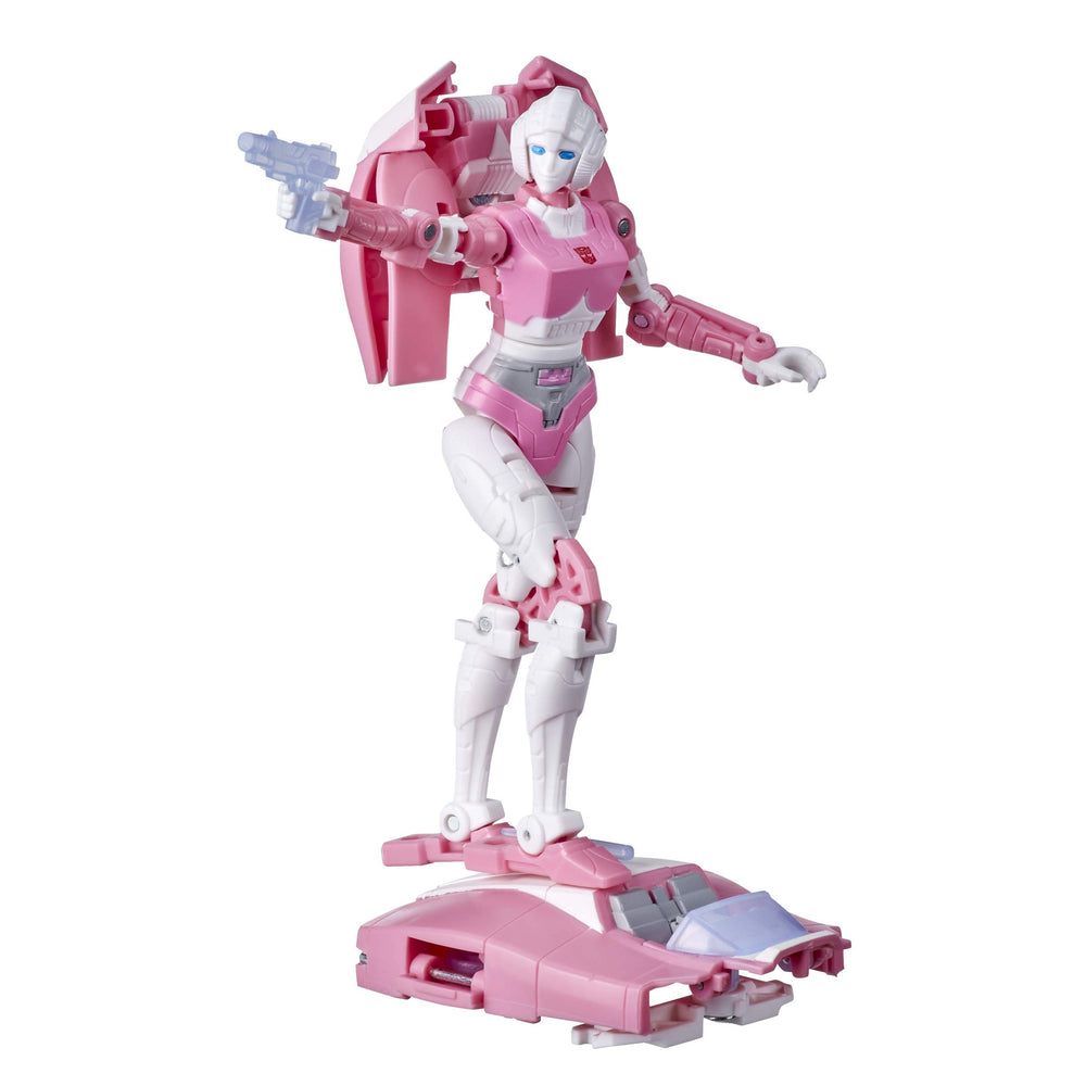 Transformers Arcee Earthrise deluxe in sportscar mode for nostalgic play