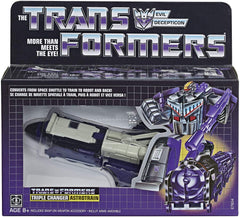 Transformers Astrotrain in space shuttle mode, a vintage collectible for display and imaginative play