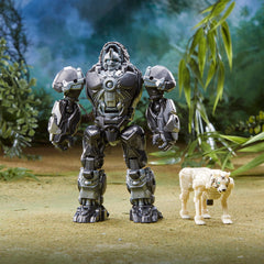Optimus Primal Beast Weaponizer converts in seven steps.