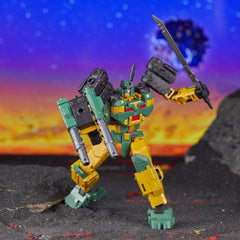 Transformers Bludgeon and Rukus 2-pack posed for battle display.