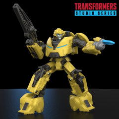 Articulated Transformers Bumblebee B-127 enables poseable action and shelf presence.