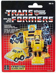 Transformers Bumblebee exclusive 3-inch figure, front view, faithful G1 styling for display