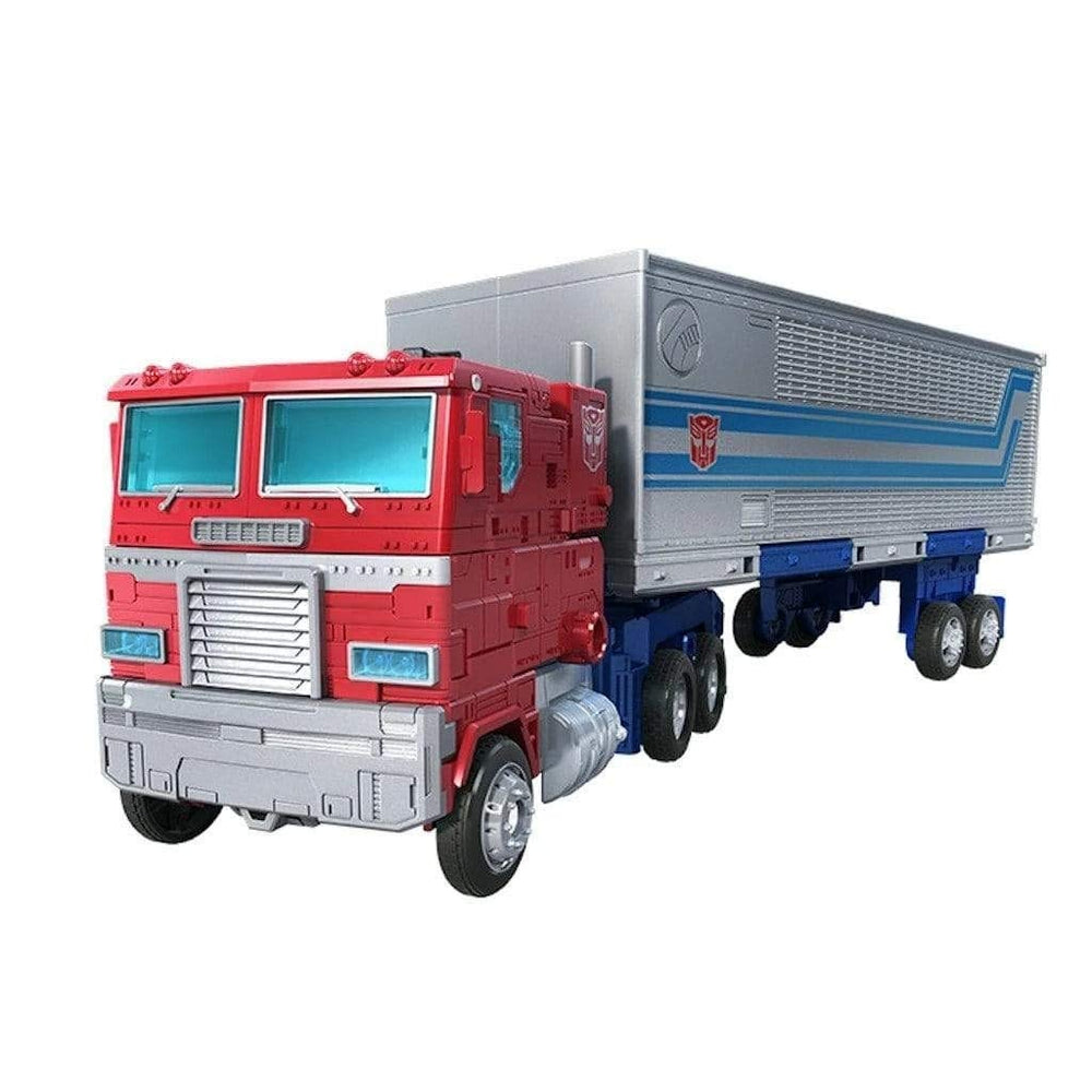 Transformers Earthrise Optimus Prime trailer accessory supports classic conversion play.