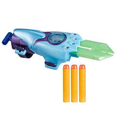 Transformers EarthSpark Cyber-Sleeve Blaster on arm for immersive battles.