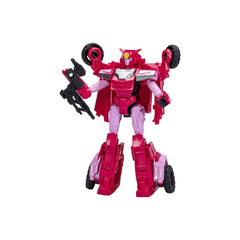 Transformers EarthSpark Elita-1 robot mode with blaster ready for action play.