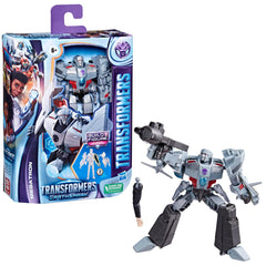 Transformers EarthSpark Megatron deluxe robot figure, ideal for imaginative play and display.