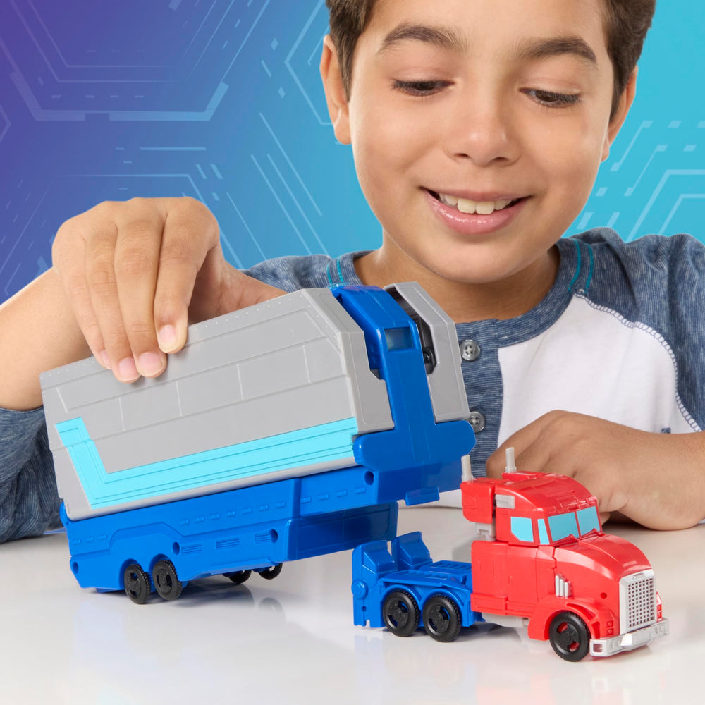 Transformers EarthSpark Optimus Prime truck mode for roll out