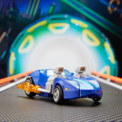 Transformers flame accessories on robot mode boost speed-inspired aesthetics.