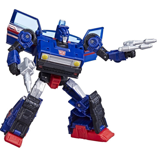 Transformers Generations Legacy Autobot Skids robot toy, highly poseable for imaginative play.