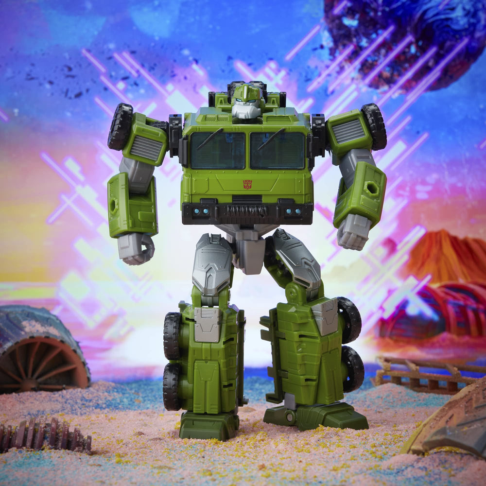 Transformers Generations Legacy Bulkhead Energon shield and mace in display pose