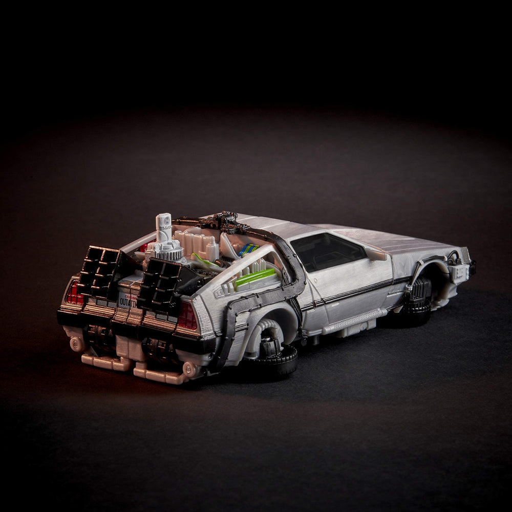Flux capacitor chest detail adds movie-inspired sci-fi flair.