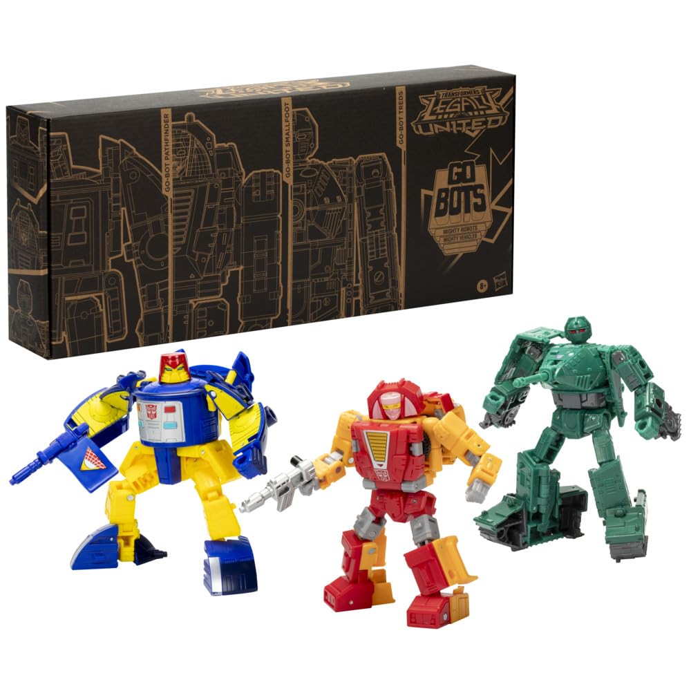 Transformers Go-Bot Pathfinder in robot mode ready to transform into a spaceship