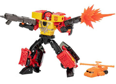 Transformers Hot Shot & Jolt back view, deco and scale showcased.