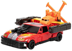 Transformers Hot Shot & Jolt card variant, language options noted for collectors.