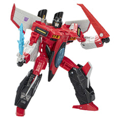 Transformers Legacy Armada Starscream in jet mode, ideal for dynamic battles.