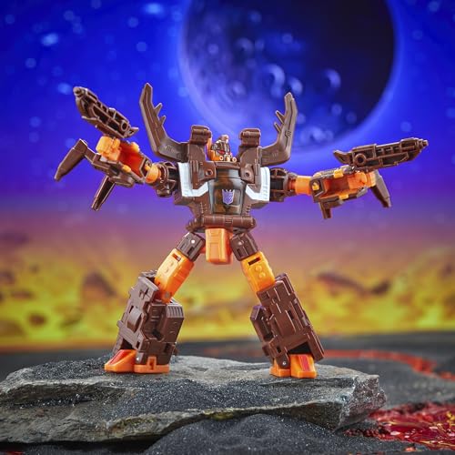 Transformers Legacy articulated features, heads, arms, and legs enable dynamic action.