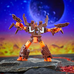 Transformers Legacy articulated features, heads, arms, and legs enable dynamic action.