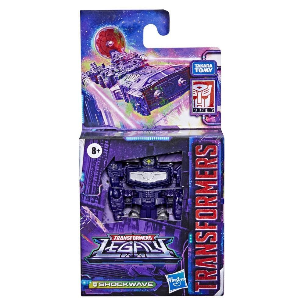 Transformers Legacy Core Shockwave cybertronian-spacecraft alt mode ideal for display.