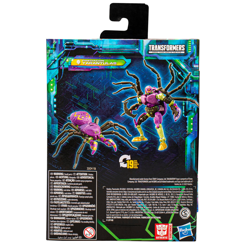 Transformers Legacy Evolution Tarantulas deluxe figure, display-ready on collectors’ shelf.