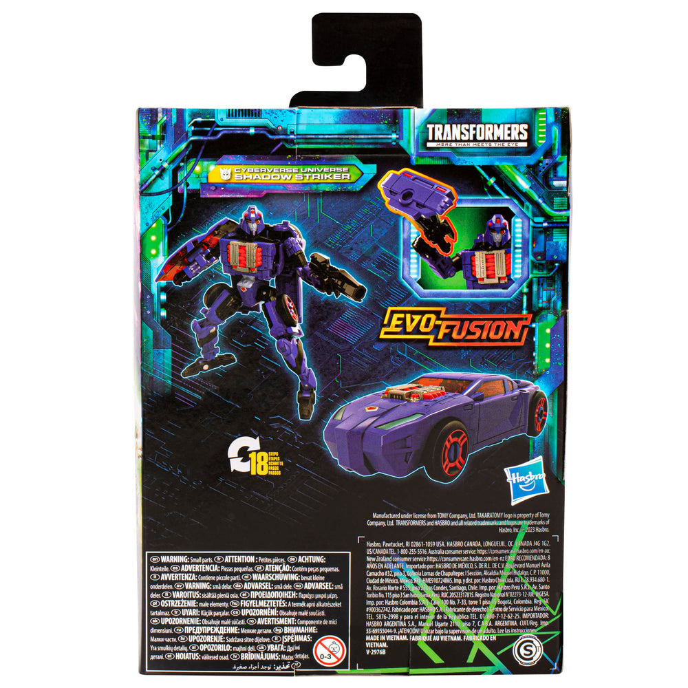 Shadow Striker blaster accessory attached for action play.