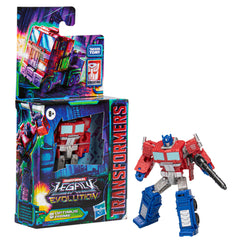 Tech specs scan reveals character data for collect-and-learn moments with Optimus Prime.