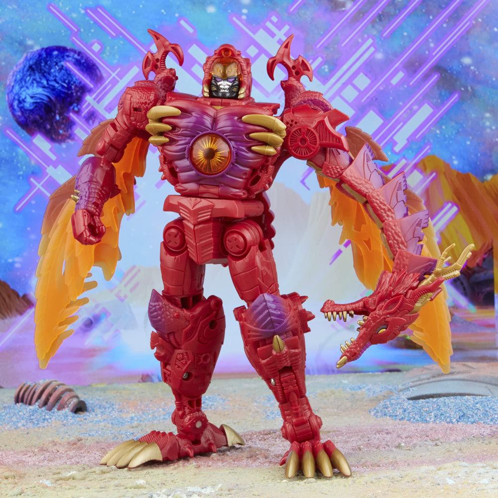 Transformers Legacy Transmetal II Megatron tail and wings for dramatic dragon poses.