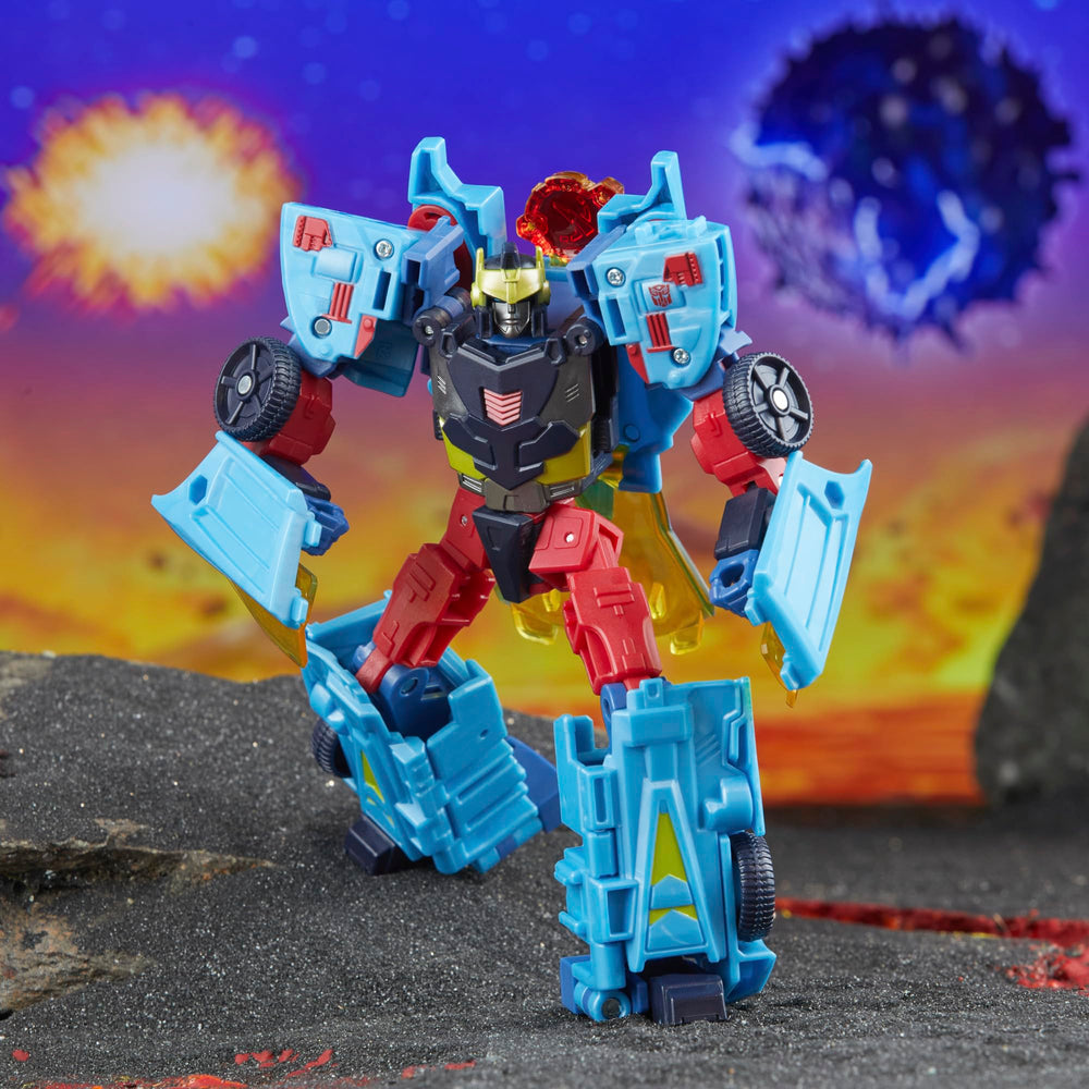 Transformers Legacy United Hot Shot figure celebrating 40 years of history.