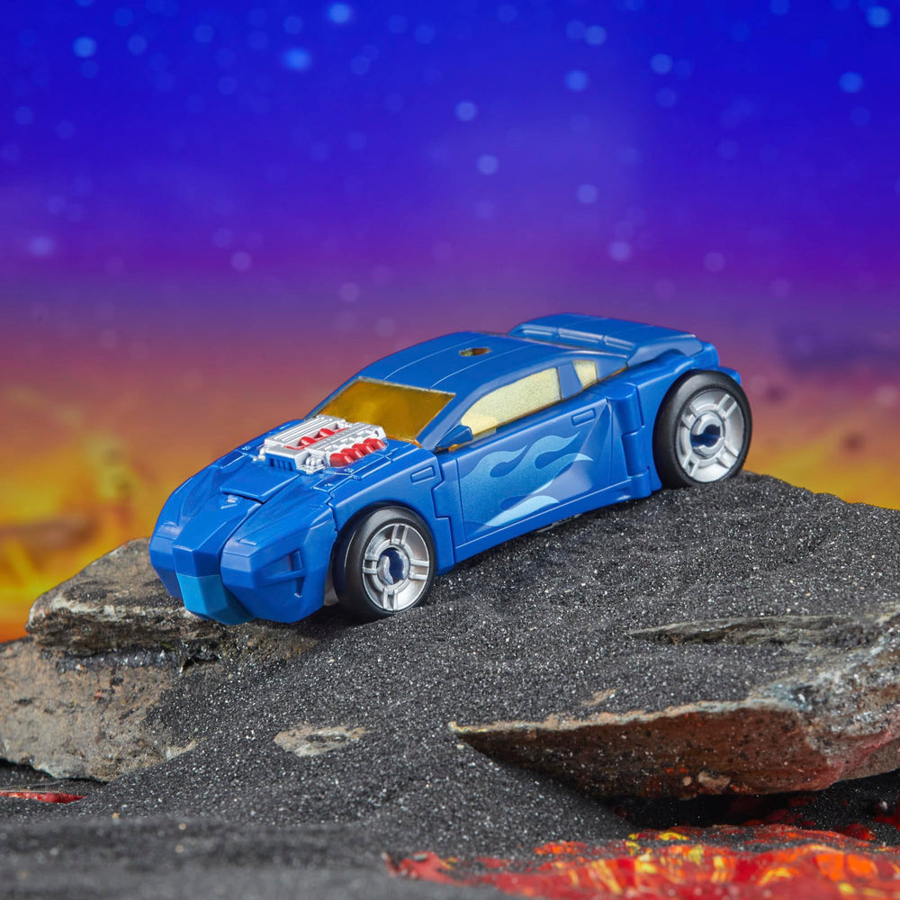 Transformers Legacy United Side Burn display-ready figure on shelf.