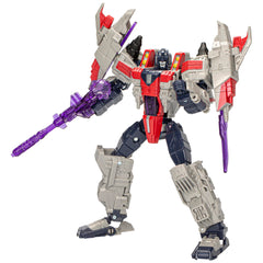 Transformers Legacy United Starscream robot-to-jet conversion in 26 steps for versatile play.
