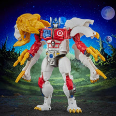 Transformers Leo Prime evo-fusion battle pose hints at evolving play.