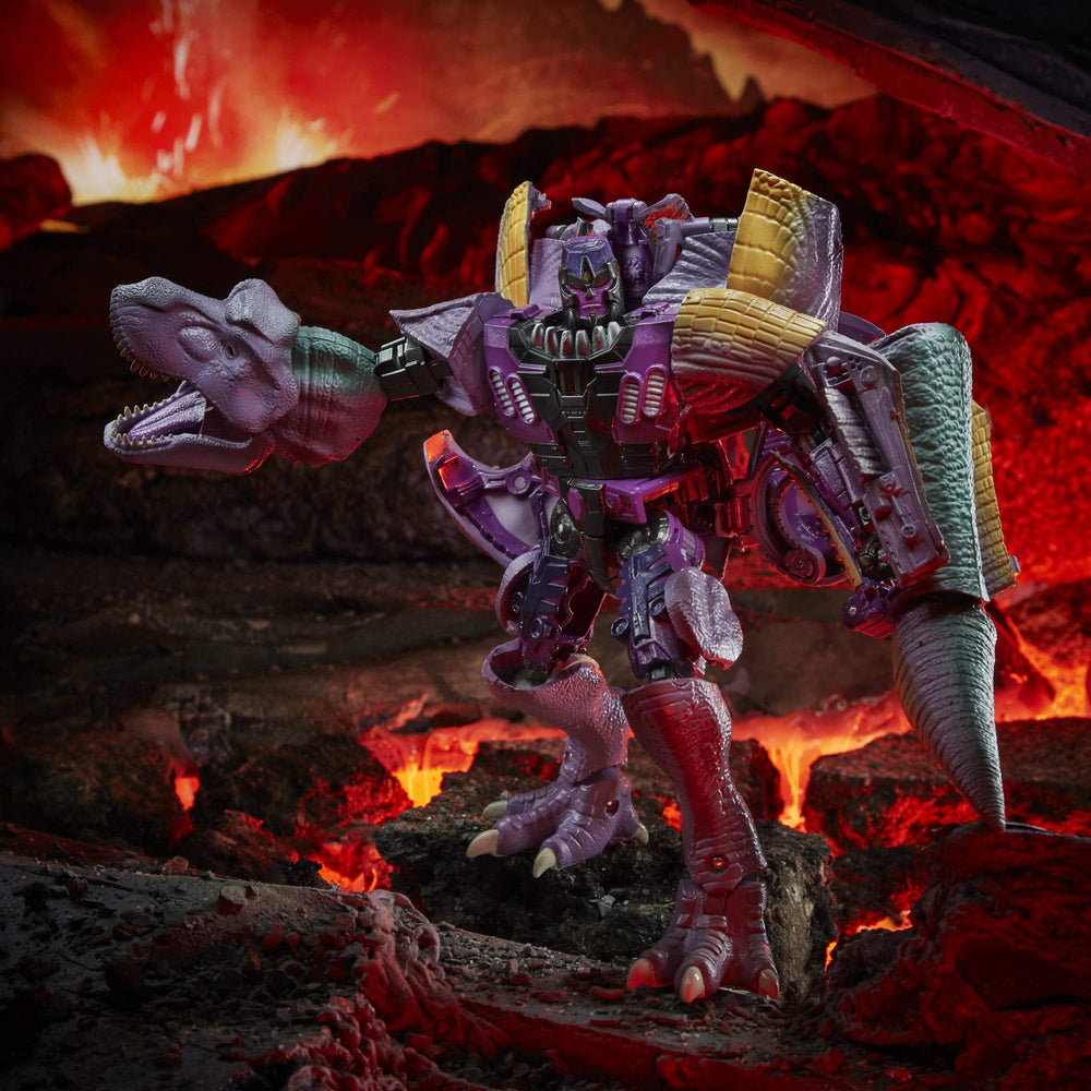 Transformers Megatron Beast Mode tail converts to claw hands for action.