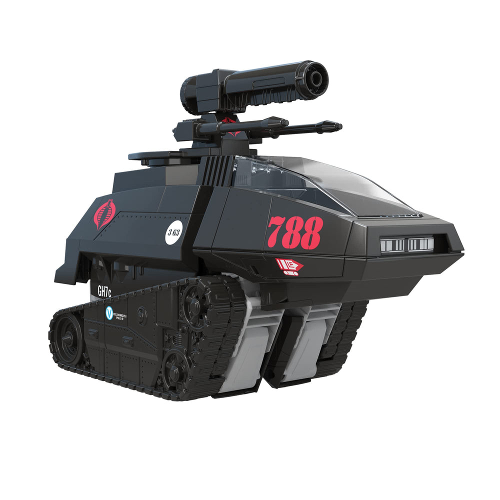 Megatron H.I.S.S. Tank in tank mode with Baroness, classic 1980s cross-brand design