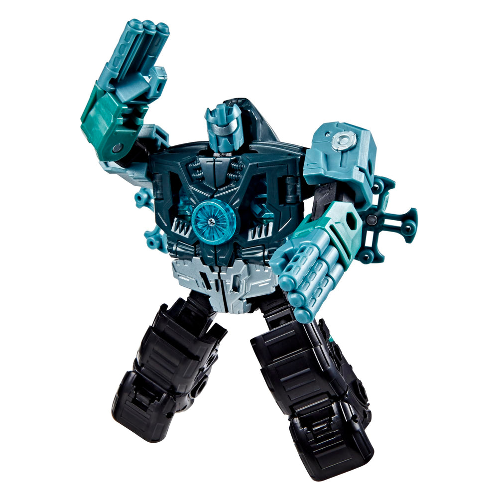 Transformers Micronus Prime deluxe figure in robot mode for dynamic poses.