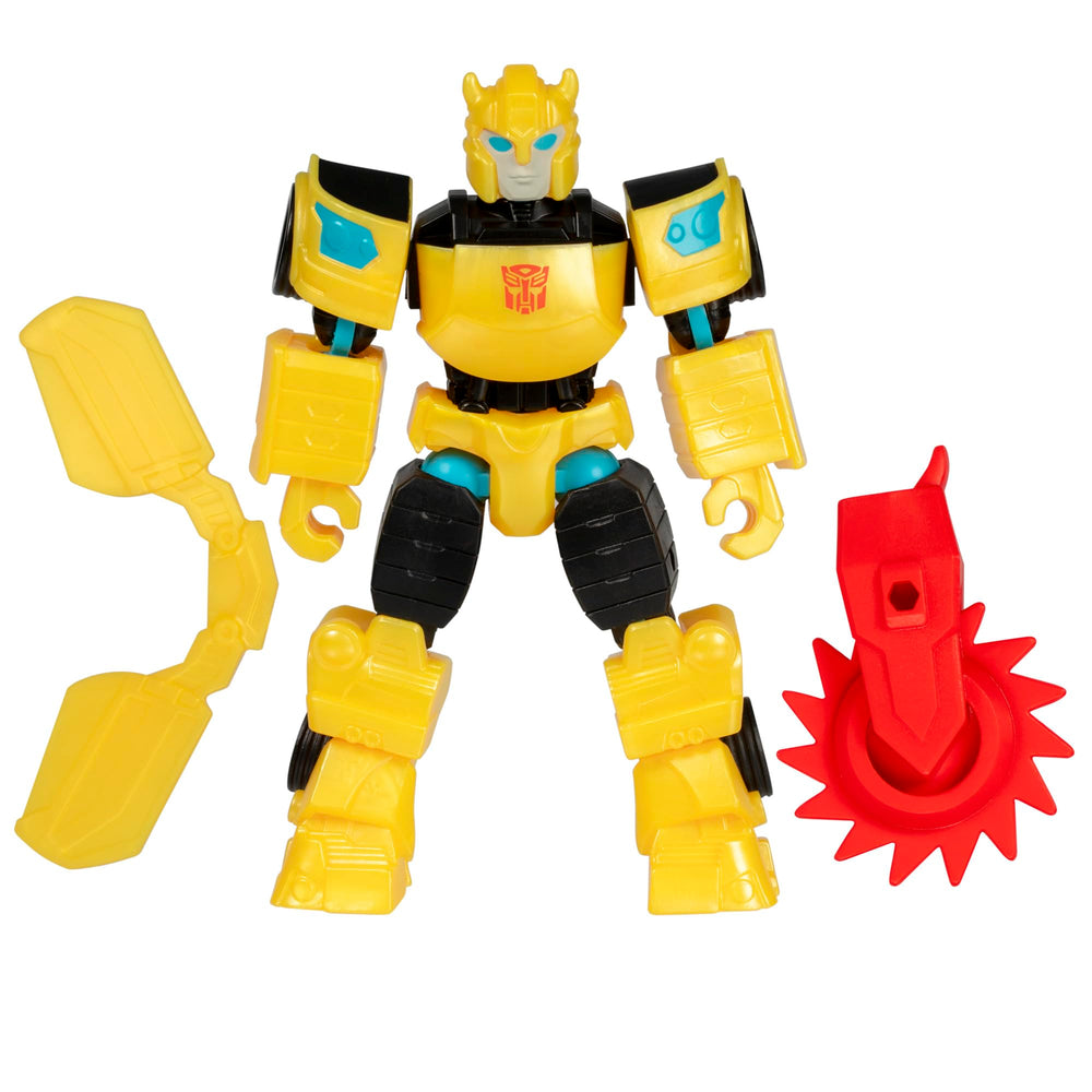 Transformers MixMashers Bumblebee assembly demonstrates customizable play options.