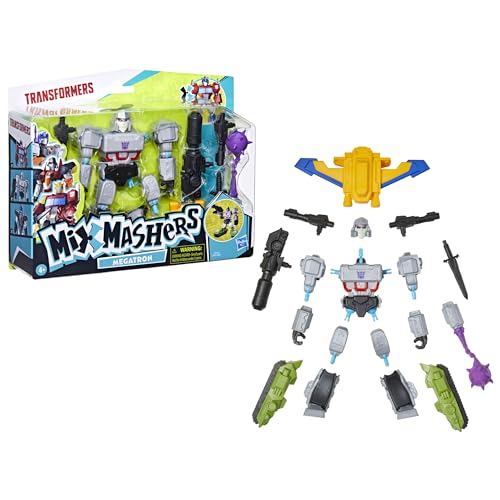 Transformers MixMashers Megatron jetpack attachment enhances imaginative flight play.
