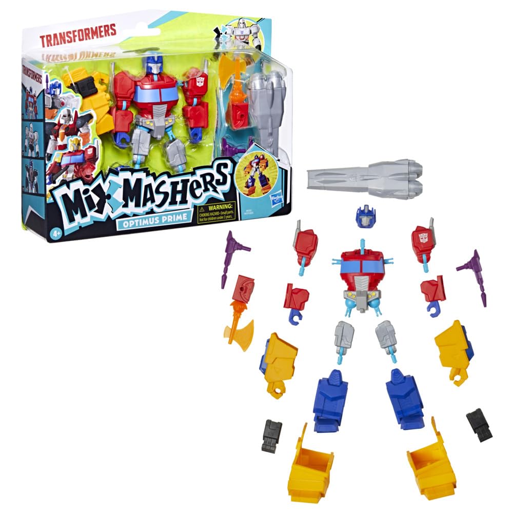 Transformers MixMashers Optimus Prime Deluxe Action Figure with interchangeable parts for imaginative play