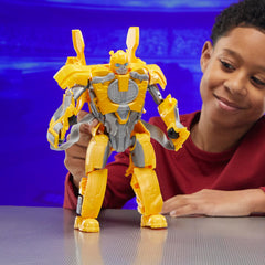 Transformers One Bumblebee B-127 figure in dynamic pose for action scenes.
