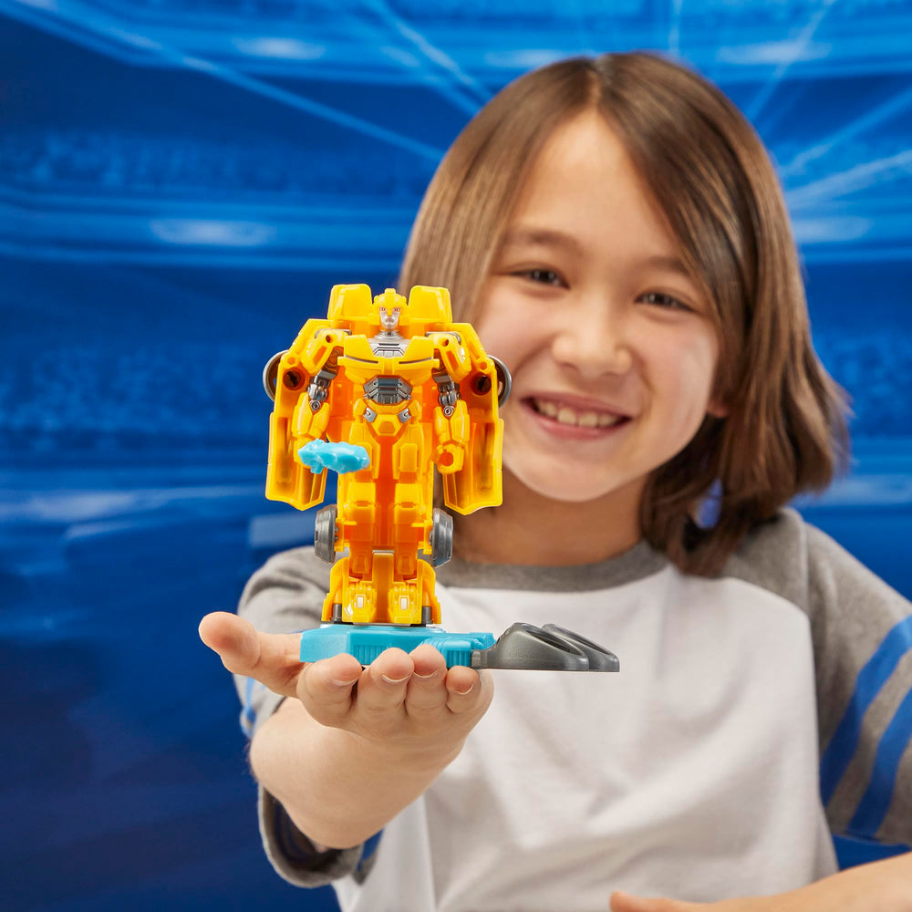 Movie-inspired Bumblebee design from Transformers One for collectors.