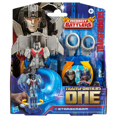 Transformers One Starscream jet alt-mode allows quick conversion for portable play.