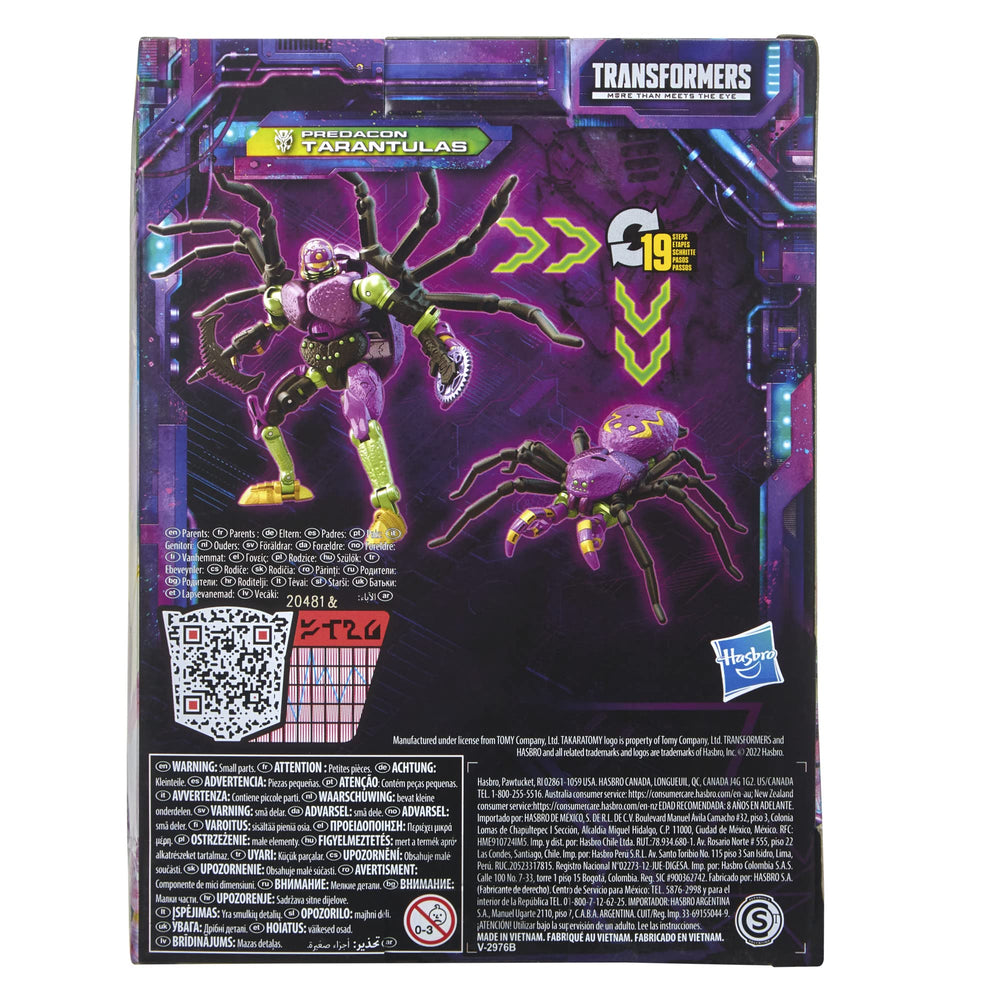 Transformers Generations Legacy Predacon Tarantulas packaging compatible for display.