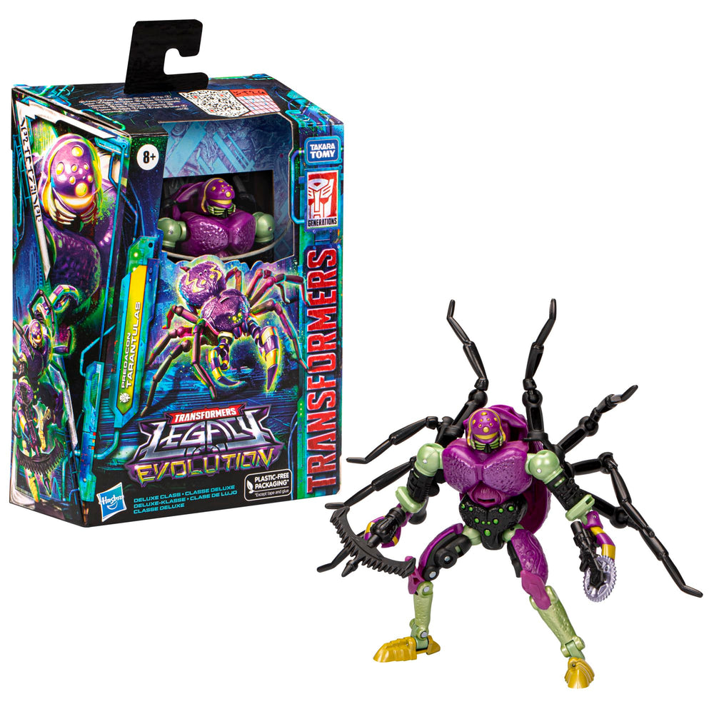 Transformers Predacon Tarantulas with weapon accessory, ready for action.