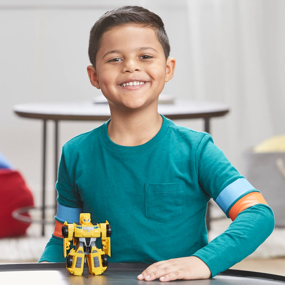Transformers Rescue Bots Bumblebee imaginative play in action and rescue scenarios