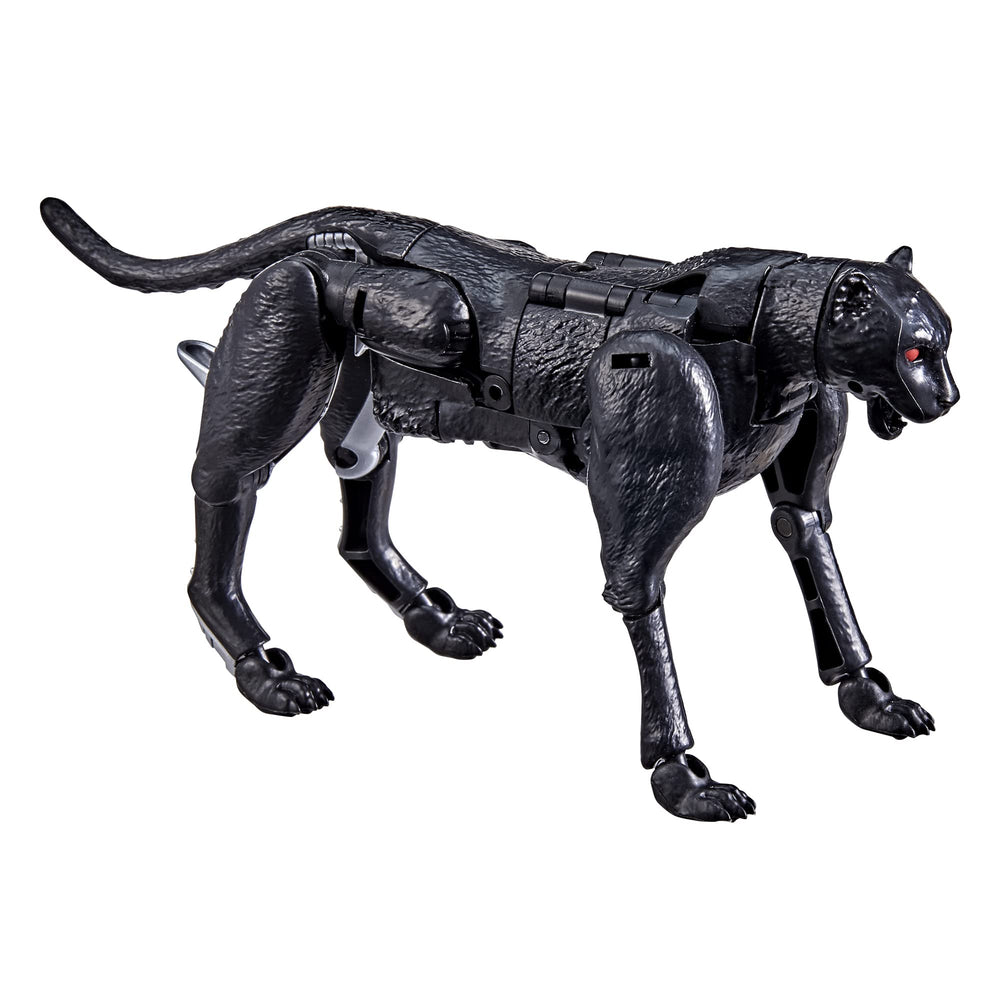 Shadow Panther robot mode shows articulated jaw for dynamic action poses.