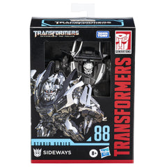 Transformers Studio Series Deluxe 4.5-inch Sideways figure with vivid deco and poseability.
