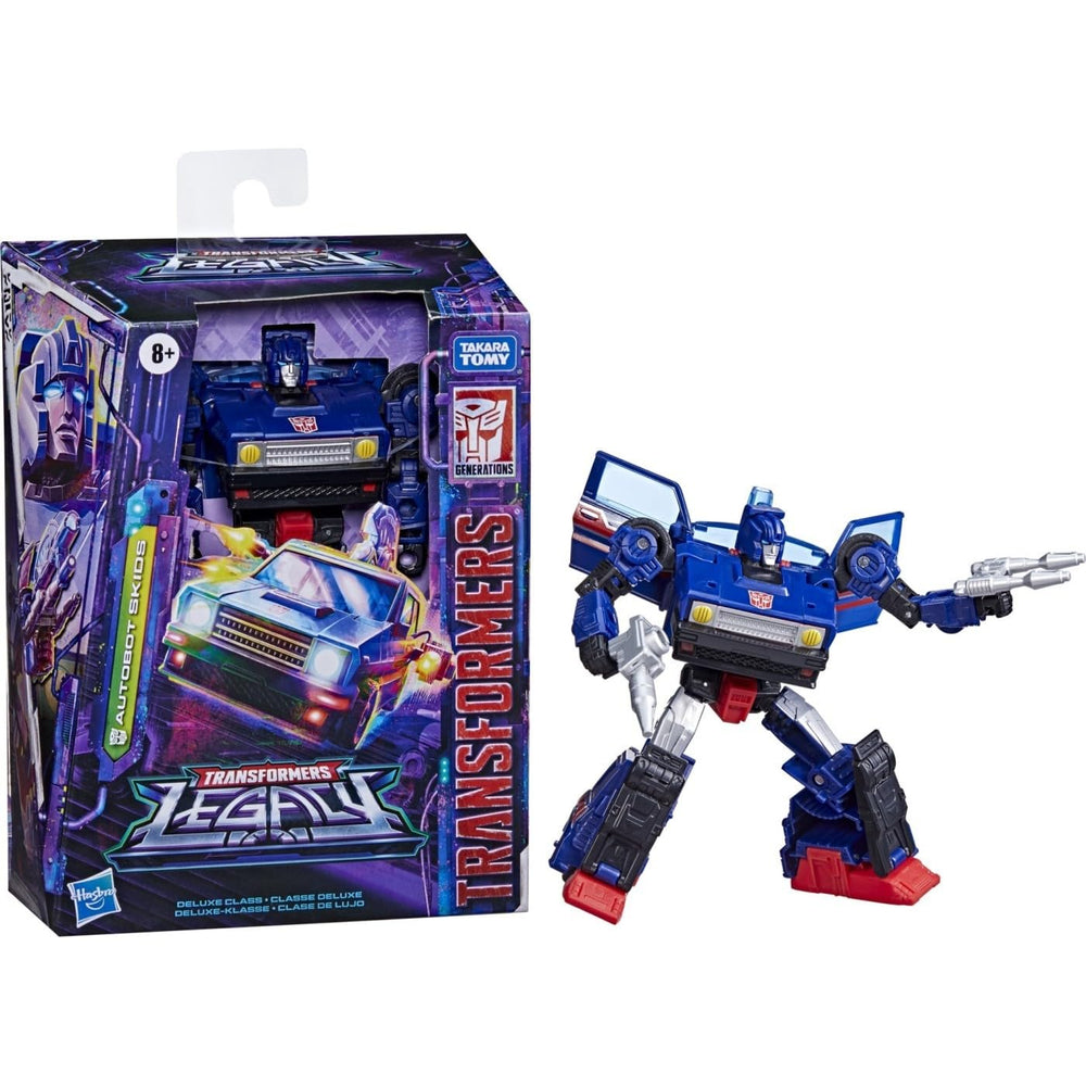 Transformers Generations Legacy Autobot Skids QR code reveals tech specs.